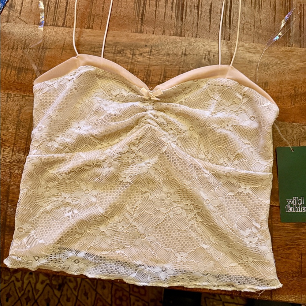 Wild Fable Cream Lace Bustier from taget